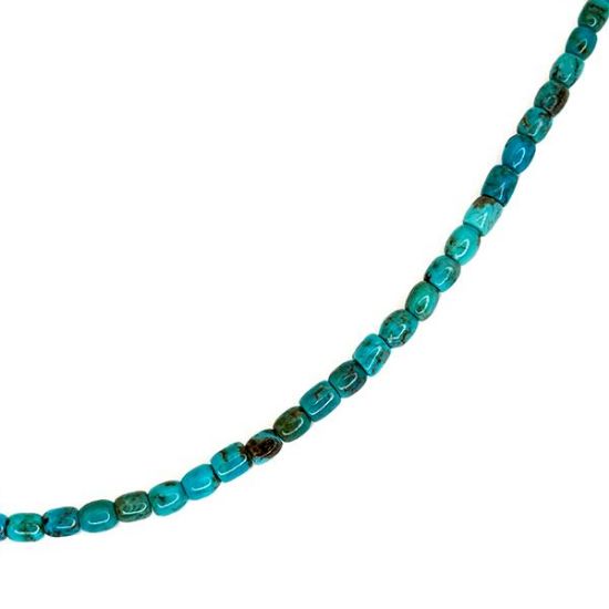 Picture of Royal Beauty Turquoise Barrel 4mm, 16" Bead Strand