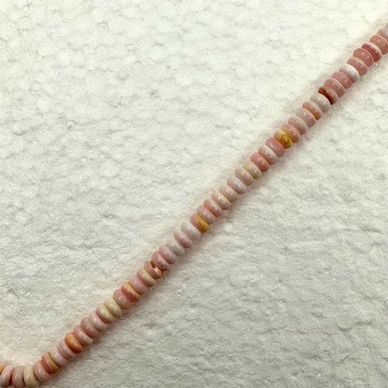 Picture of Pink Conch Shell Rondelle Beads, 4mm, 16" Strand
