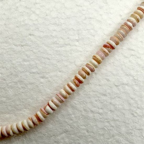Picture of Pink Conch Shell Rondelle Beads, 5mm, 16" Strand