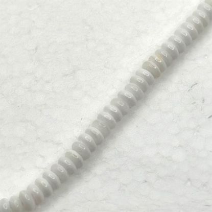 Picture of White Spiny Oyster Rondelle Beads, 5mm, 16" Strand