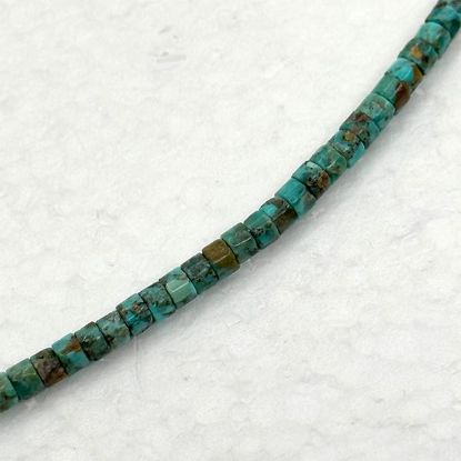 Picture of Stabilized Turquoise Heishi Beads 3mm, 16" Strand