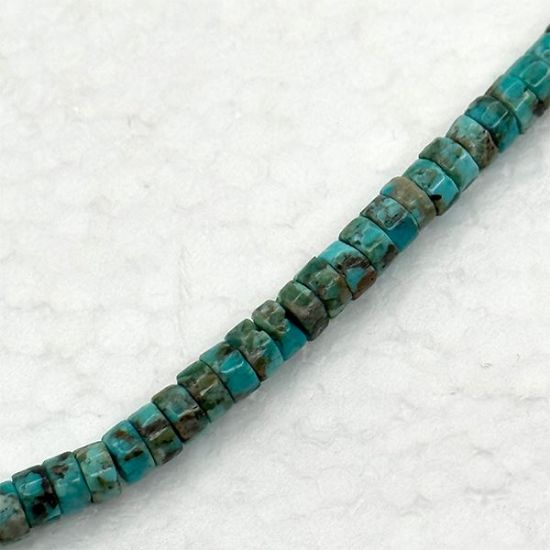 Picture of Stabilized Turquoise Heishi Beads 4mm, 16" Strand