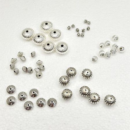 Picture for category Silver Plated Corrugated Beads