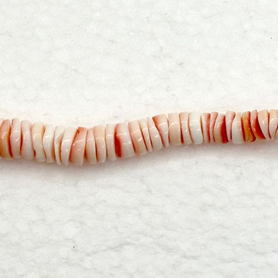 Picture of Red Lip Graduated Heishi Beads, 4-9mm.