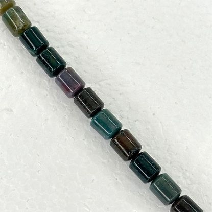Picture of Fancy Jasper Barrel Beads, 8mm, 8" Strand