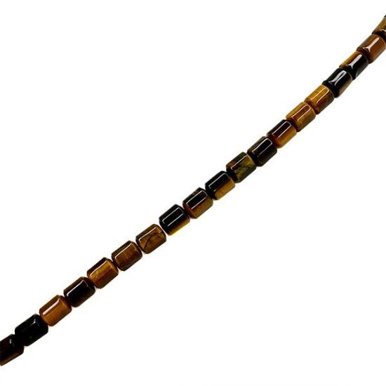 Picture of Tiger's Eye Barrel Bead, 8mm, 8" Strand