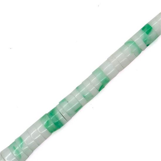 Picture of Block Bright Green Graduated Heishi Beads 5-10mm, 16" Length