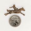 Picture of Red Bronze Saddle Back Rider Rodeo Cast, 35x29mm