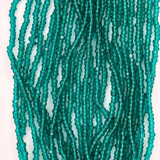 Picture of Size 13 Cut Czech Seed Bead, Transparent Blue Zircon, Sold by the Hank