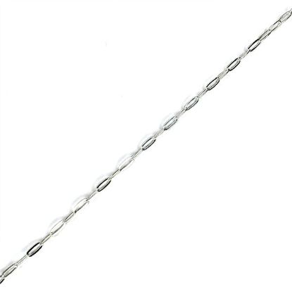 Picture of Sterling Silver Flat Cable Bulk Chain 2.6mm, Sold by the Foot
