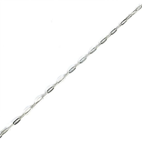 Picture of Sterling Silver Flat Cable Bulk Chain 2.6mm, Sold by the Foot