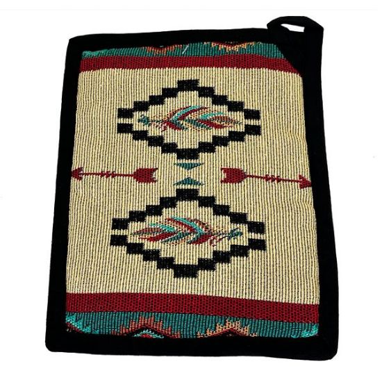 Picture of 7" x 12" Pot Holder Native Feathers