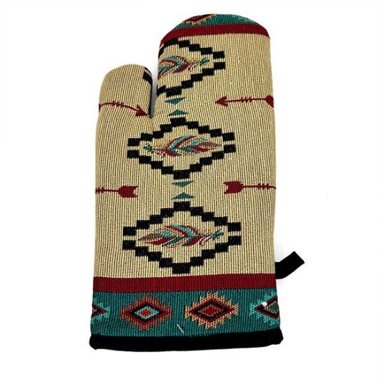 Picture of 7"x12" Oven Mitt Native Feathers