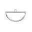 Picture of Beadwork Findings Silver Pendant Half Circle 18x30mm, 4 pieces.