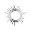 Picture of Beadwork Findings Silver Pendant Sun 42x45mm, 2 pieces.