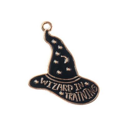Picture of Sweet & Petite Halloween Charms, 31x24mm Wizard Hat, 6 pieces