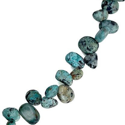 Picture of African Turquoise Drop Chip Beads 16" Strand