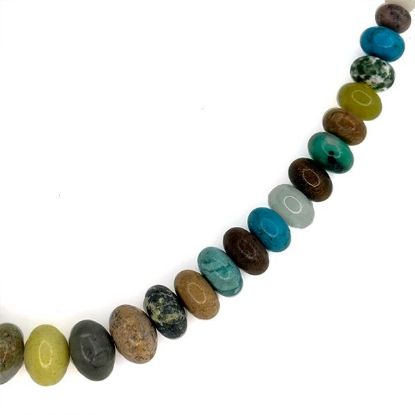 Picture of Graduated Multiple Stone and Imitation Rondelle Beads 16" Strand