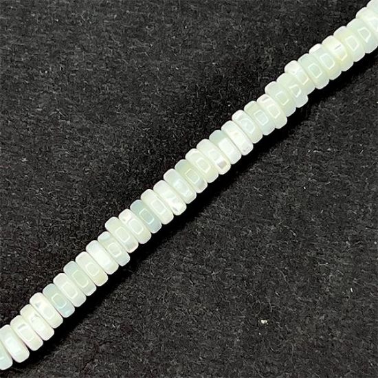 Picture of Mother Of Pearl Heishi Beads 6mm 16" Strand