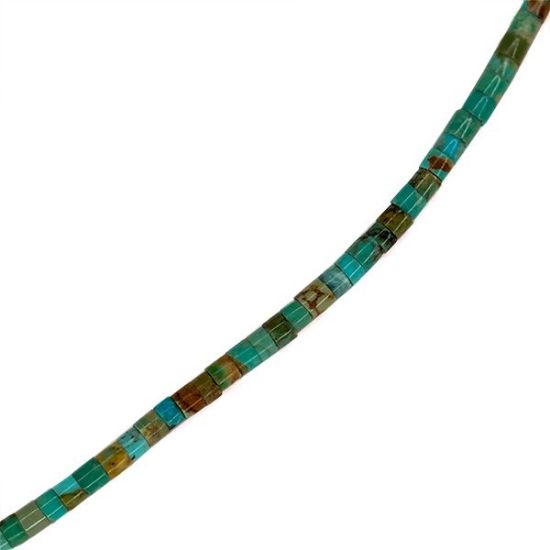 Picture of Stabilized Turquoise Blue/Green Heishi 3mm, 16" Bead Strand