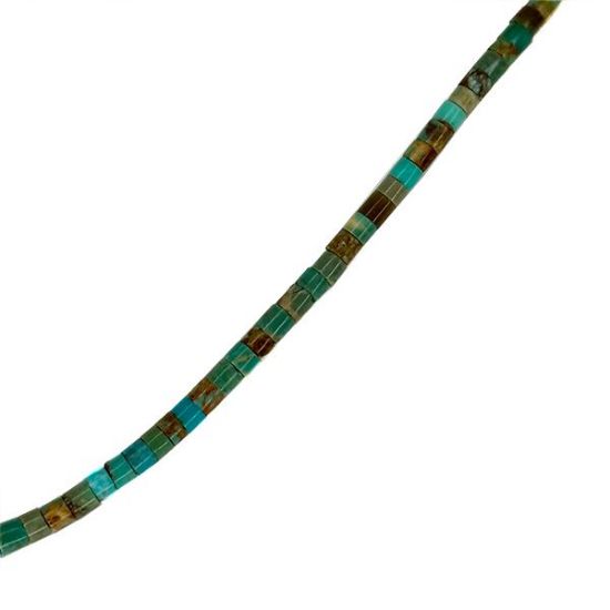 Picture of Stabilized Turquoise Blue/Green Heishi 4mm, 16" Bead Strand