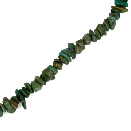 Picture of Stabilized Turquoise Small Green Chip Beads, 16" Strand