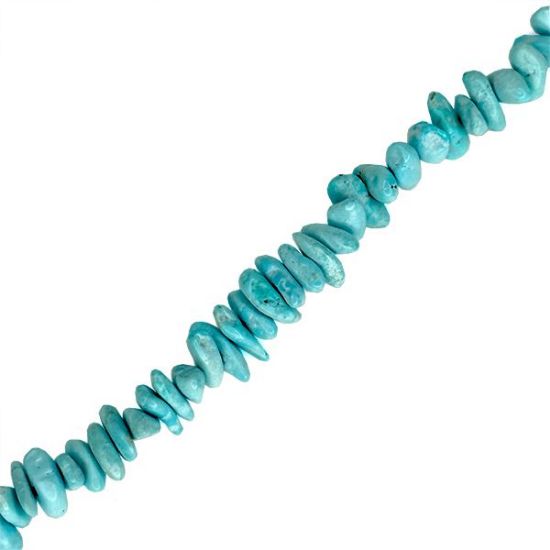 Picture of American Turquoise Medium Chip Beads, 16" Strand