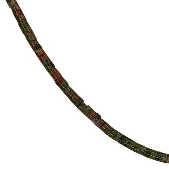 Picture of Unakite Heishi Beads, 4mm 15" Strand