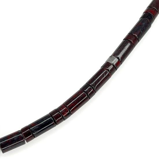 Picture of Breicated Jasper Heishi & Tube Beads, 6mm, 16" Strand
