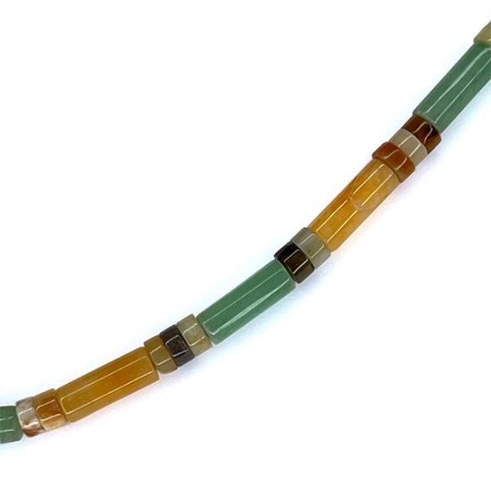Picture of Green Aventurine Heishi & Tube Beads, 6mm 16" Strand
