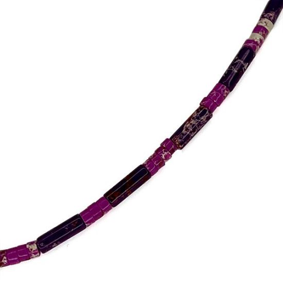 Picture of Imitation Purple Heishi & Tube Bead 4mm 16" Strand