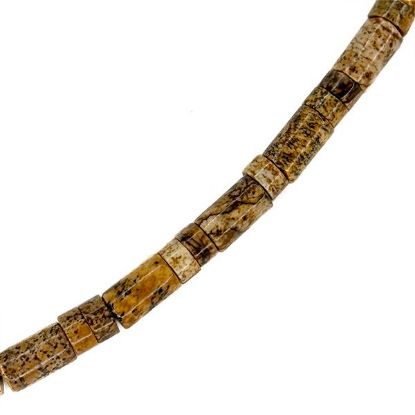 Picture of Picture Jasper Heishi & Tube Beads 6mm, 16" Strand