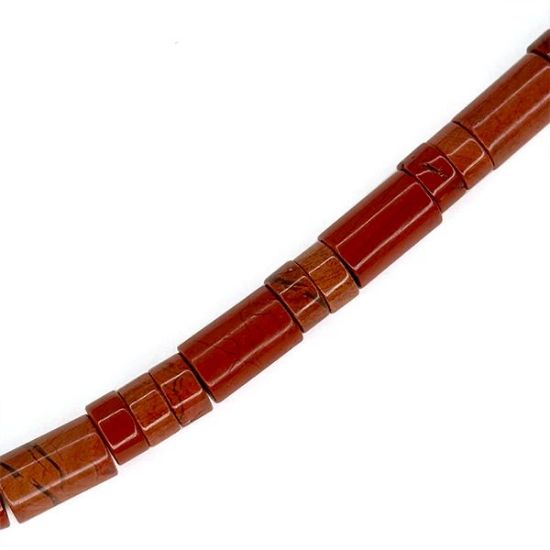 Picture of Red Jasper Heishi & Tube Beads, 6mm, 16" Strand