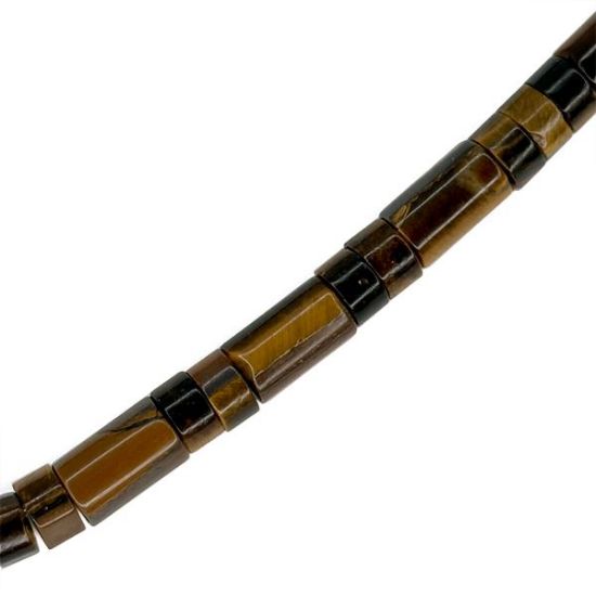 Picture of Tiger Eye Heishi & Tube Beads 6mm, 16" Strand