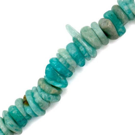 Picture of Chinese Amazonite Disc Chip Beads, 16" Strand