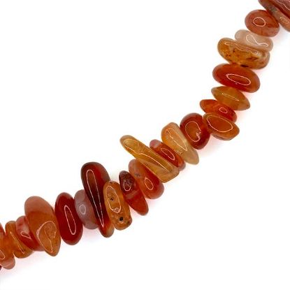 Picture of Chinese Carnelian Disc Chip Beads, 16" Strand
