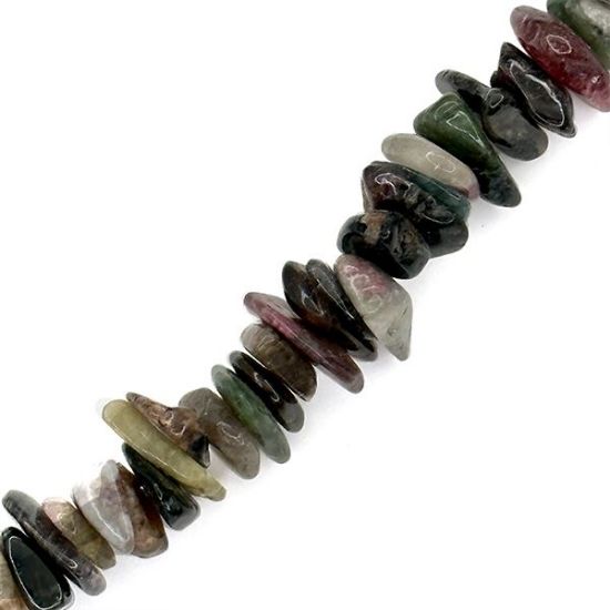 Picture of Tourmaline Disc Chip Beads, 16" Strand