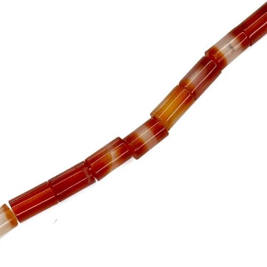 Picture of Chinese Carnelian Round Tube Beads 5mm, 15" Strand
