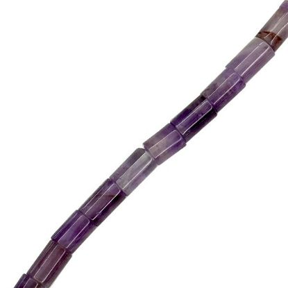 Picture of Amethyst Round Tube Beads 5mm, 15" Strand
