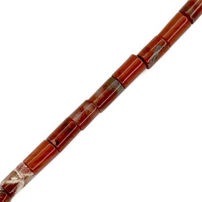 Picture of Breicated Jasper Round Tube Beads 5mm, 15" Strand