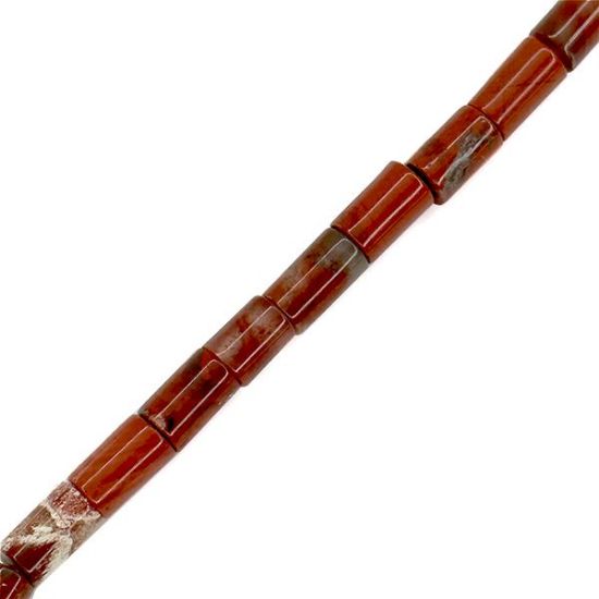 Picture of Breicated Jasper Round Tube Beads 5mm, 15" Strand