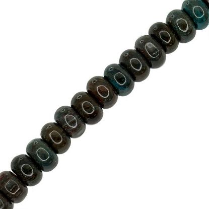 Picture of Boulder Larimar Rondelle Beads 8mm, 15" Strand