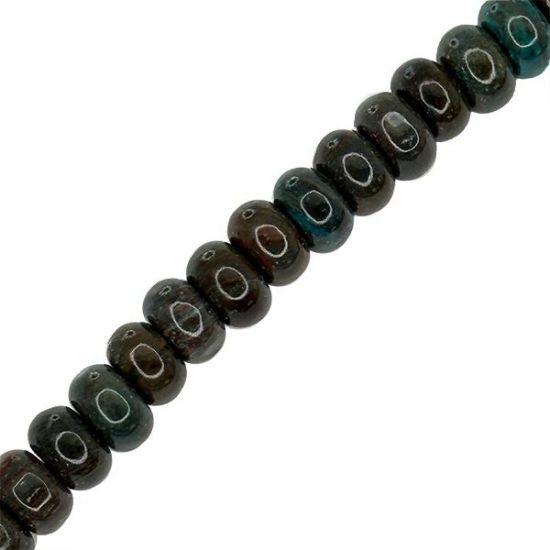 Picture of Boulder Larimar Rondelle Beads 8mm, 15" Strand