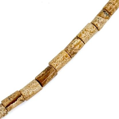 Picture of Picture Jasper Round Tube Beads 5mm, 15" Strand
