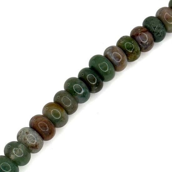 Picture of Fancy Jasper Rondelle Beads 8mm, 15" Strand