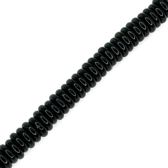 Picture of Black Onyx Spacer Beads 6mm, 8" Strand