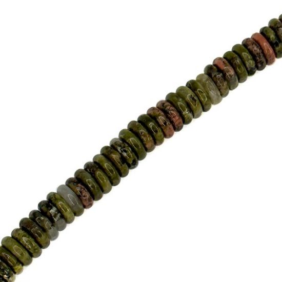 Picture of Unakite Spacer Beads 6mm, 8" Strand