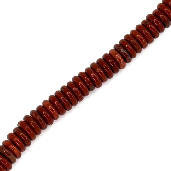 Picture of Red Jasper Spacer Beads 6mm, 8" Strand