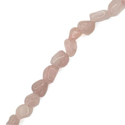 Picture of Rose Quartz Pebble Beads 6x8mm, 15" Strand