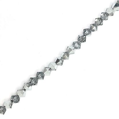 Picture of 4mm Preciosa Bi-Cone, Labrador Glass Beads, 5in Strand